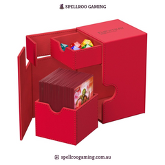 Ultimate Guard: Deck Box – XenoSkin Monocolor Flip'n'Tray - 100+ Cards – Red