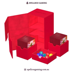Ultimate Guard: Deck Box – XenoSkin Monocolor Twin Flip'n'Tray - 200+ Cards – Red