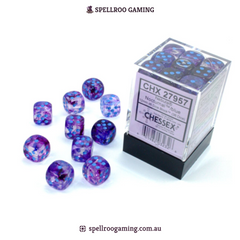 CHX:27957 Nebula - 12mm d6 - Nocturnal/blue Luminary Block (36)