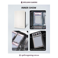 ARCHIVALPRO: 4-Pocket Premium PU Leather Graded Card Binder – Holds 40 PSA/Slab Cards (Baseball, Football, TCG, Sports Cards)