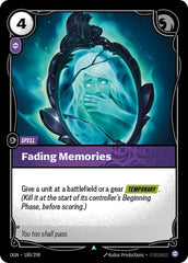 Fading Memories