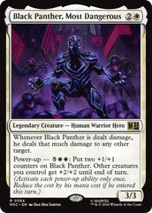 Black Panther, Most Dangerous (MSC - 584) - Commander: Marvel Super Heroes - Rare - Foil