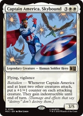 Captain America, Skybound (MSC - 588) - Commander: Marvel Super Heroes - Rare - Foil