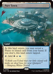 Port Town (Extended Art) (MSC - 484) - Commander: Marvel Super Heroes - Rare - Normal