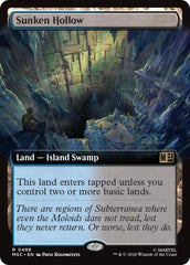 Sunken Hollow (Extended Art) (MSC - 498) - Commander: Marvel Super Heroes - Rare - Normal