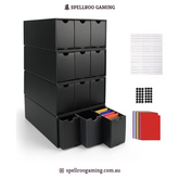 RLAVBL: 12-Pack Trading Card Storage Boxes (600 CT Each, 48 Dividers) – Holds 12,000+ Cards for MTG, Pokémon, TCG & Sports Cards