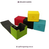 HENWEI: H25-2 Diamond Pattern PU Leather Horizontal Deck Box – Fits 100+ TCG Cards (MTG, Pokémon, Yu-Gi-Oh!, Lorcana)