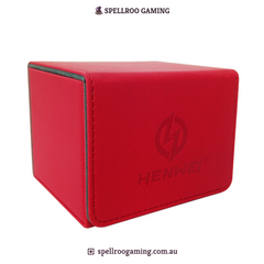 HENWEI: H25-2 Diamond Pattern PU Leather Horizontal Deck Box – Fits 100+ TCG Cards (MTG, Pokémon, Yu-Gi-Oh!, Lorcana)