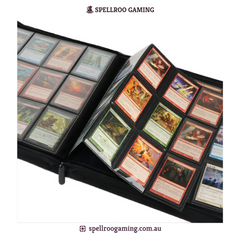 HENWEI: H13 PU Leather Zipper Trading Card Binder – 4/9/12 Pocket Album for 160–480 Cards (Pokémon, Yu-Gi-Oh!, MTG, Sports Cards, TCG/CCG)