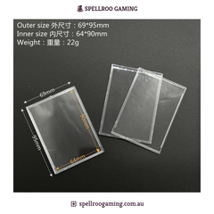 HENWEI: Z03 Mini Acrylic Card Case – Transparent Magnetic Shell Holder for Anime, TCG & Sports Cards (95×69×5.3 mm)