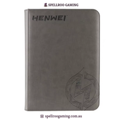 HENWEI: H13 PU Leather Zipper Trading Card Binder – 4/9/12 Pocket Album for 160–480 Cards (Pokémon, Yu-Gi-Oh!, MTG, Sports Cards, TCG/CCG)