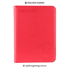 HENWEI: H13 PU Leather Zipper Trading Card Binder – 4/9/12 Pocket Album for 160–480 Cards (Pokémon, Yu-Gi-Oh!, MTG, Sports Cards, TCG/CCG)