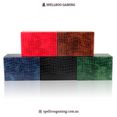 HENWEI: Q04 Large Capacity Triple-Row PU Leather Deck Box – Fits 100+ TCG Cards with Accessory Compartment (MTG, Pokémon, Yu-Gi-Oh!, Lorcana, CCG)