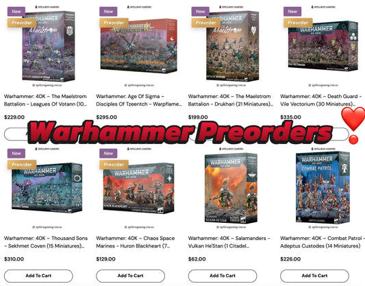 🔥⚔️ Warhammer Preorders Now Available @ SPELLROO GAMING ⚔️🔥