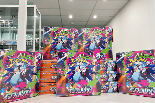 You know what it feels like to have a whole table full of Japanese Pokemon Mega 2 Inferno X Booster boxes? 👀