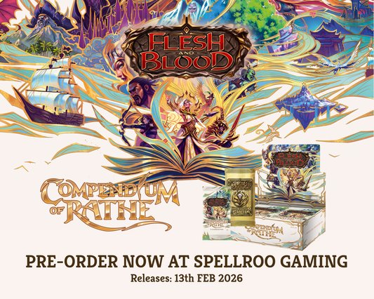 ✨🛡️ Flesh and Blood TCG — Compendium of Rathe Booster Box Pre-Order Now Open! 🛡️✨