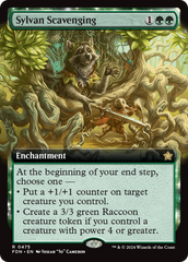 Sylvan Scavenging (Extended Art) (FDN-475) - Foundations: (enchantment, Extended Art) Foil