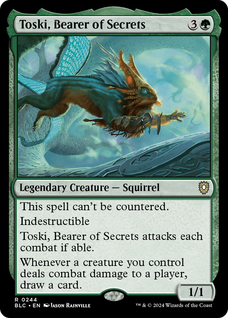 Toski, Bearer of Secrets (BLC-244) - Bloomburrow Commander