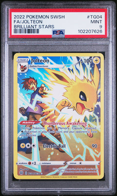 Jolteon TG04 Brilliant Stars Trainer Gallery PSA 9 front - cert 102207626