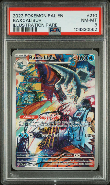 Baxcalibur IR 210 Paldea Evolved PSA 8 front - cert 103330562