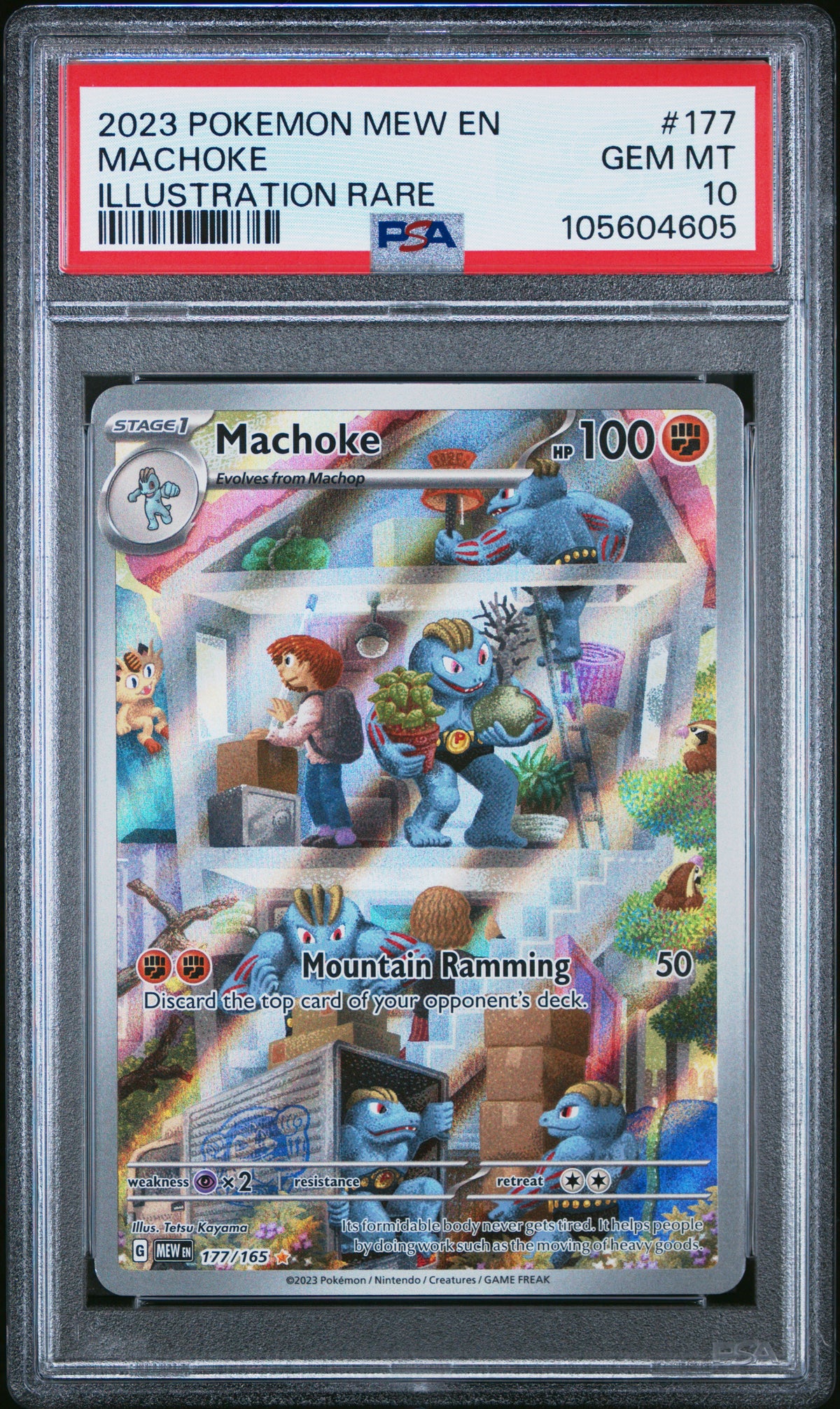 Machoke IR 177 151 PSA 10 front - cert 105604605