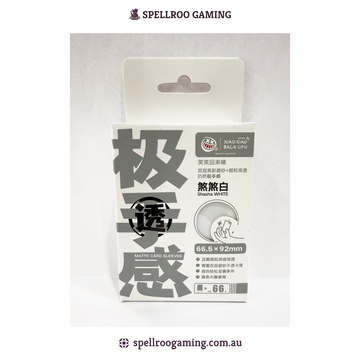 JISHOUGAN: Colored Matte Dual Card Sleeves 66.5×92mm – Clear Front – Standard Size for TCG (MTG, Pokemon, Yu-Gi-Oh!, Lorcana) – 66 pcs Pack
