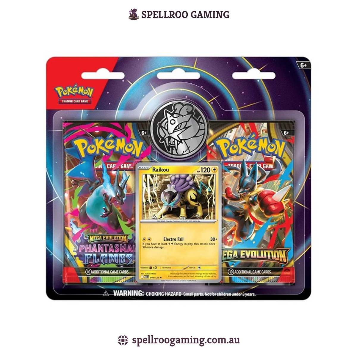 Pokemon TCG: Mega Evolution - Mega Evolution Phantasmal Flames Raikou 2-Pack Blister - English
