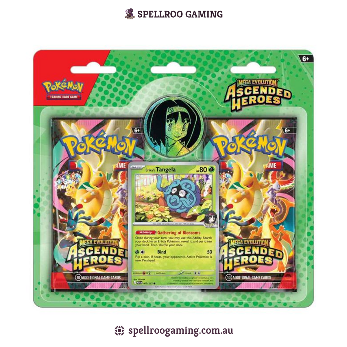 Pokemon TCG: Mega Evolution - Mega Evolution Ascended Heroes - Erika 2-Pack Blister - English