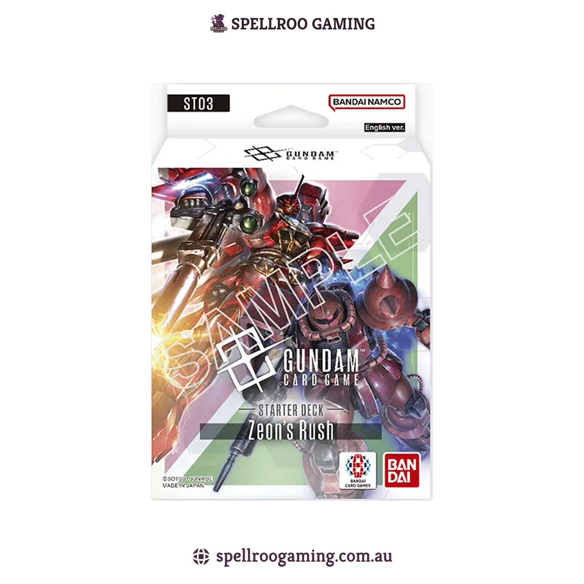 Gundam TCG Card Game: ST03 - Zeon's Rush Starter Deck – English