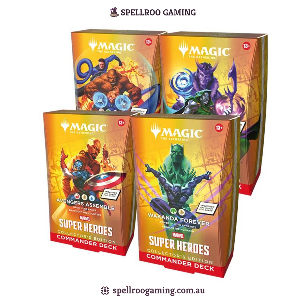 Magic: The Gathering: Marvel Super Heroes Collector Commander Decks (Includes 4 Decks)- English (PREORDER)