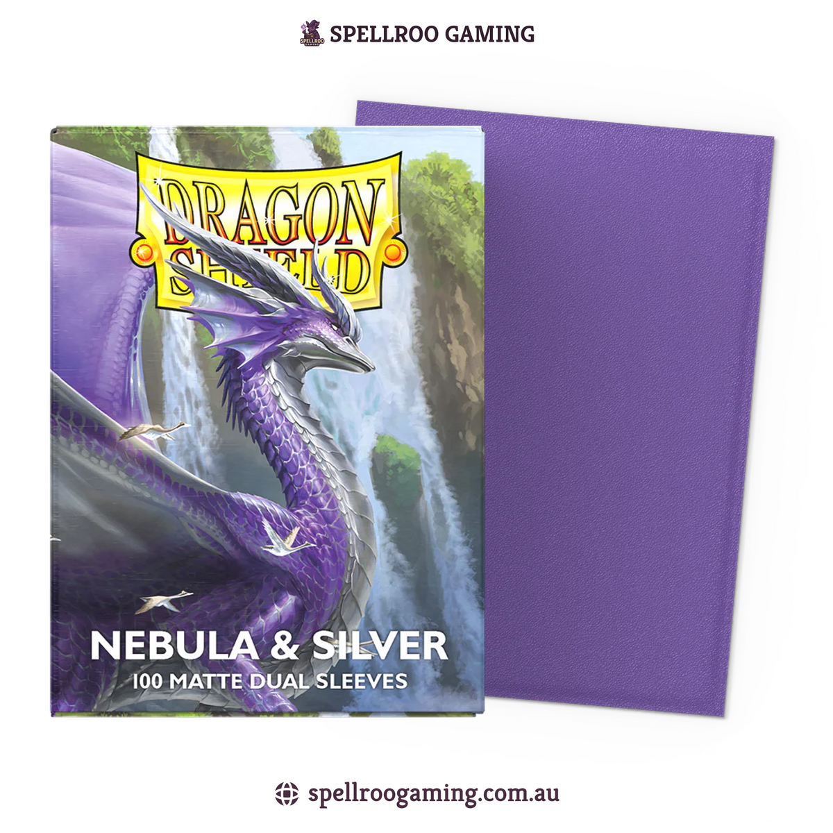 Dragon Shield: Matte Dual - Nebula & Silver - Standard Size - 100 Sleeves