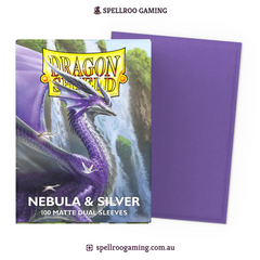 Dragon Shield: Matte Dual - Nebula & Silver - Standard Size - 100 Sleeves