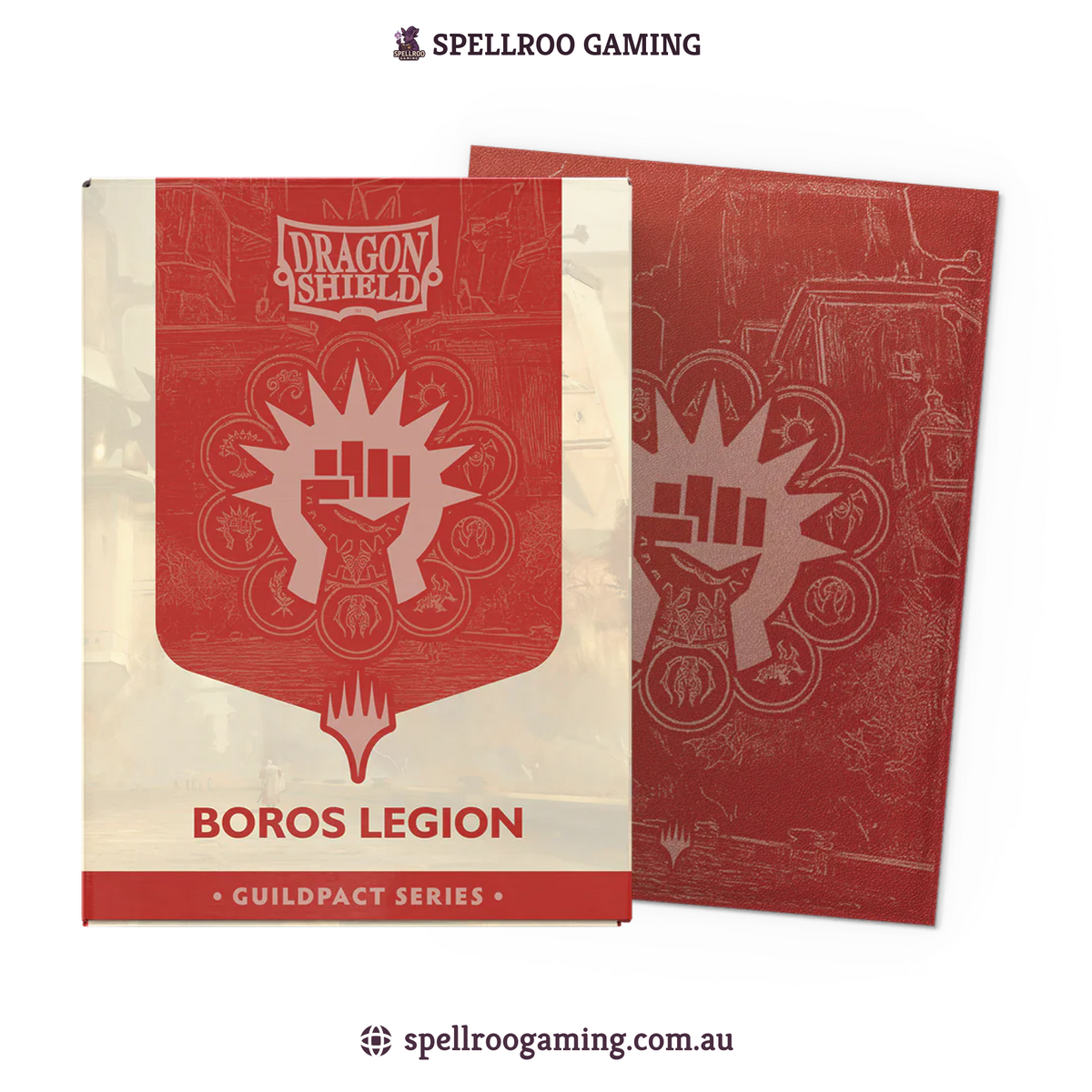 Dragon Shield: Matte Dual - MTG Guildpact Series - Boros Legion - Standard Size - 100 Sleeves