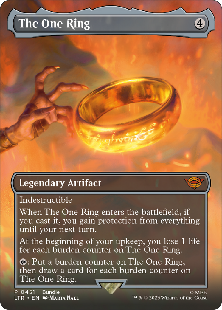 The One Ring (Borderless) (LTR Bundle) (UMP-451) - The Lord of the Rings: Tales of Middle-earth (Borderless) Foil