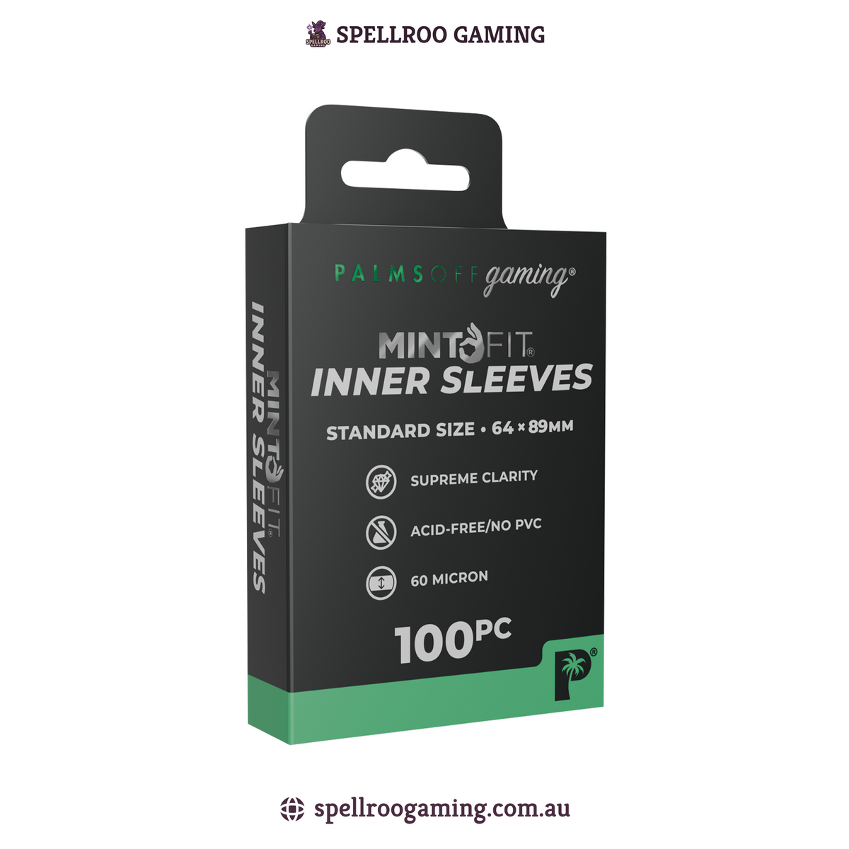 Palms Off: MintFit Inner Sleeves (100 pc) - 64 x 89mm