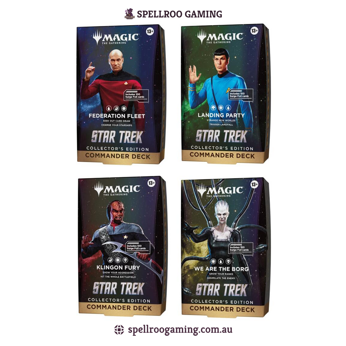 Magic: The Gathering: Star Trek - Star Trek Collector Commander Deck  (Includes 4 Decks) - English (PREORDER)