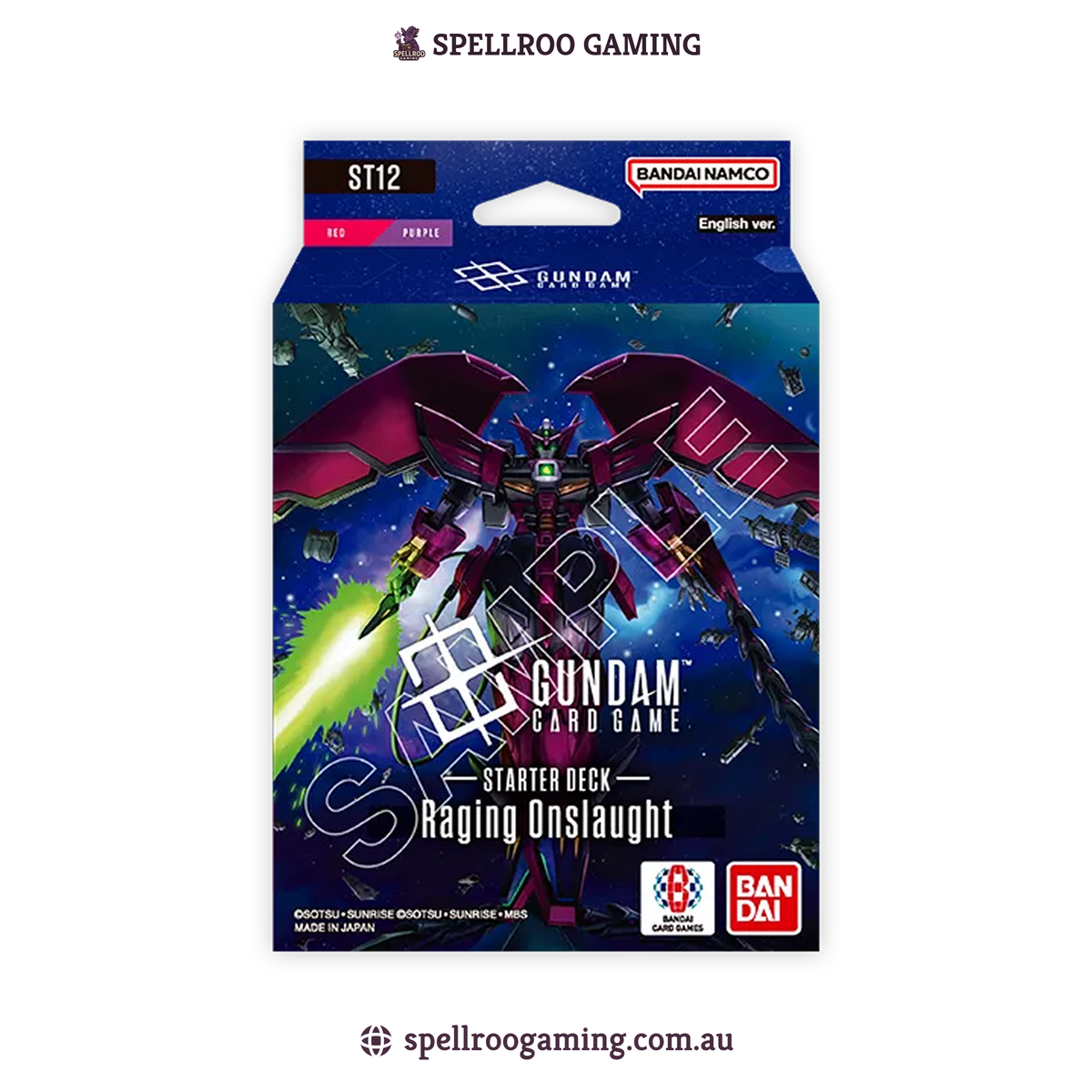 Gundam TCG Card Game: ST12 - Raging Onslaught Starter Deck – English