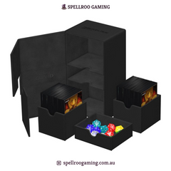 Ultimate Guard: Deck Box – XenoSkin Monocolor Twin Flip'n'Tray - 200+ Cards – Black