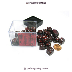 CHX:25944 Speckled - 12mm d6 - Silver Volcano Block (36)