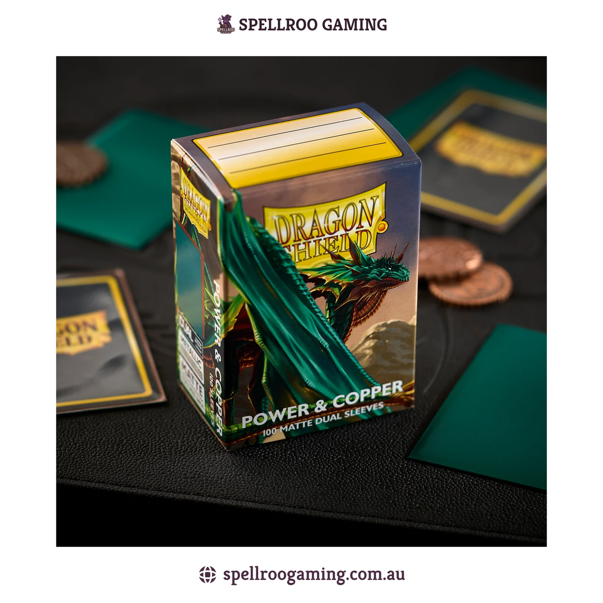Dragon Shield: Matte Dual - Power & Copper - Standard Size - 100 Sleeves