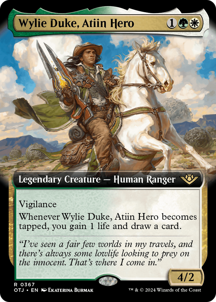 Wylie Duke, Atiin Hero (Extended Art) (OTJ-367) - Outlaws of Thunder Junction: (Extended Art)