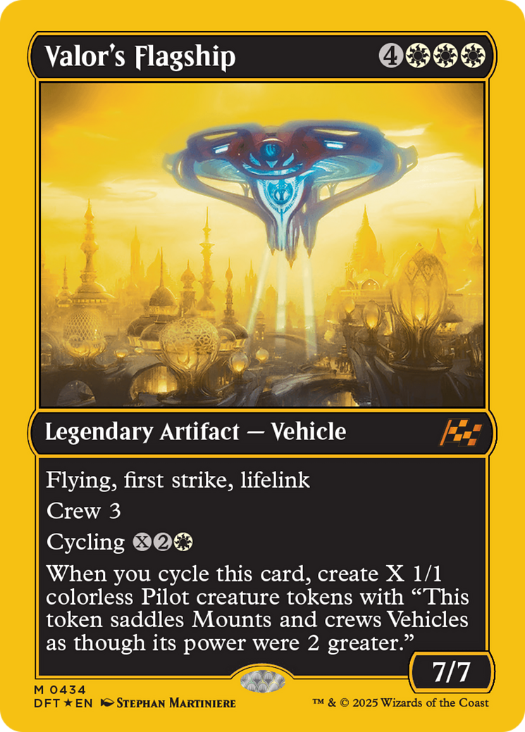 Valor's Flagship (First-Place Foil) (DFT-434) - Aetherdrift Foil