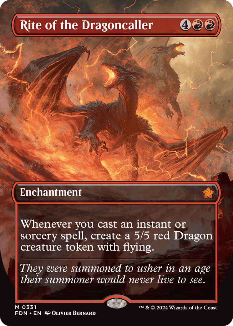 Rite of the Dragoncaller (Borderless) (FDN-331) - Foundations: (enchantment)