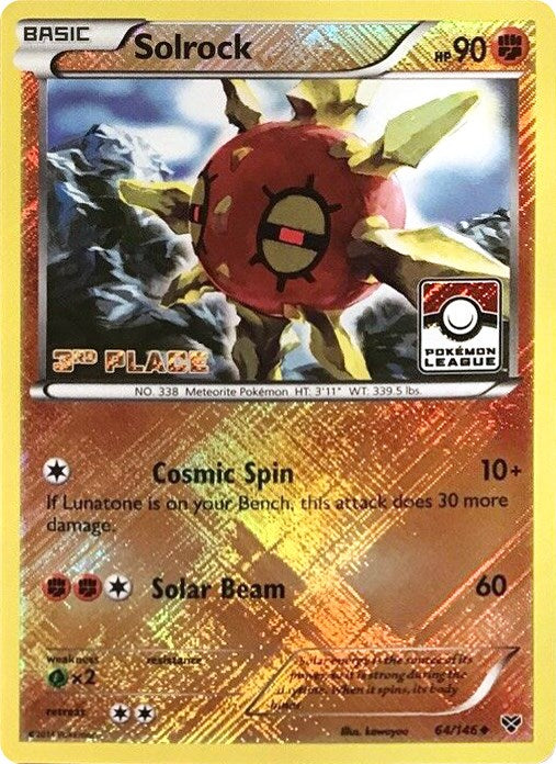 Solrock - 64/146 (Pokemon League) [3rd Place]