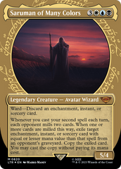 Saruman of Many Colors (Showcase) (Surge Foil) (LTR-820) - The Lord of the Rings: Tales of Middle-earth: (Showcase) (Borderless) Foil