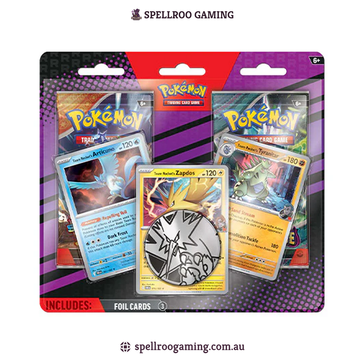 Pokemon TCG: Scarlet & Violet - Enhanced 2-Pack Blister - Team Rocket's Articuno, Zapdos, Tyranitar - English