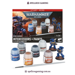 Warhammer: 40K – Space Marines - Intercessors + Paints (2 Citadel Miniatures) (PREORDER)