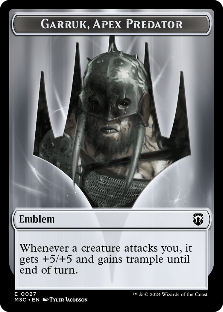 Garruk, Apex Predator Emblem (TM3C-027) - Modern Horizons 3 Commander Tokens