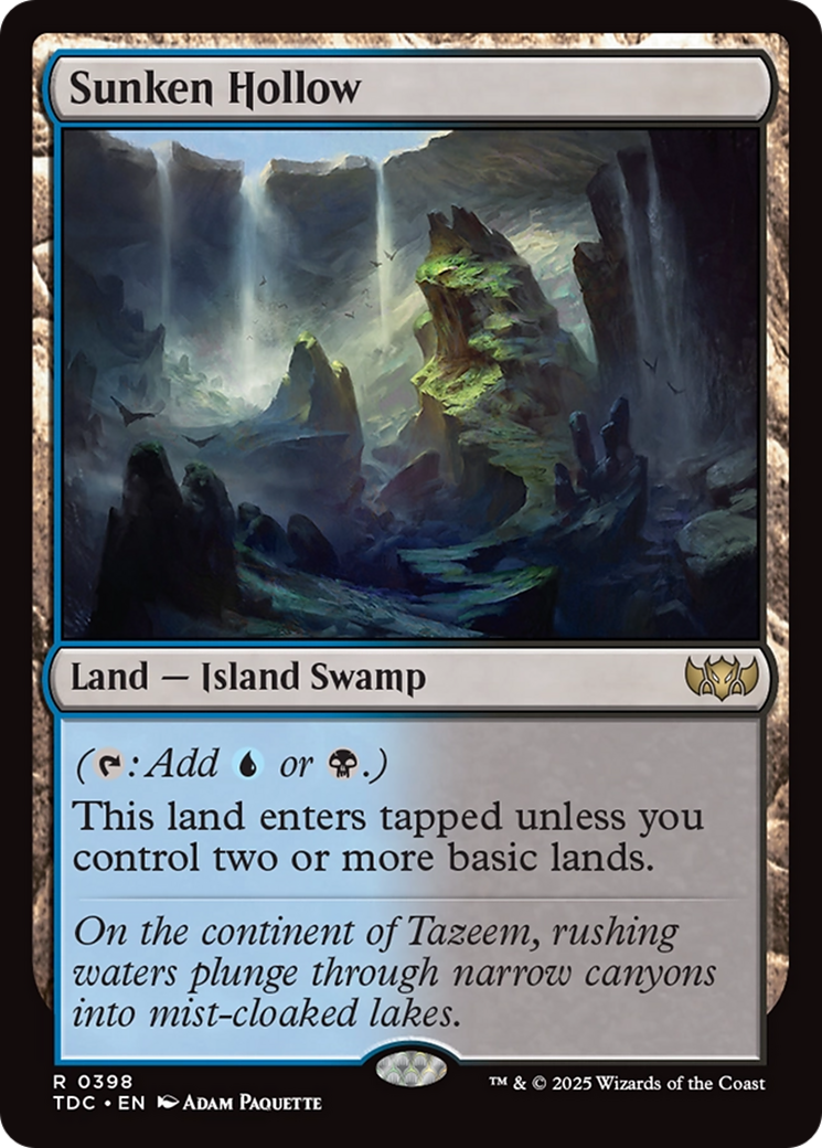 Sunken Hollow (TDC-398) - Commander: Tarkir: Dragonstorm