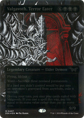 Valgavoth, Terror Eater (Showcase) (Textured Foil) (DSK-407) - Duskmourn: House of Horror: (Showcase) (Borderless) Foil
